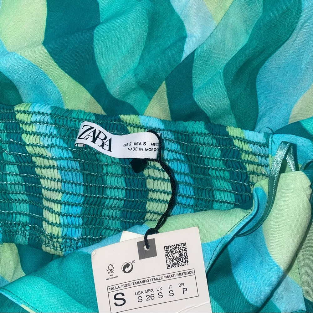 ZARA Wavy Print Midi Dress - Picture 10 of 10
